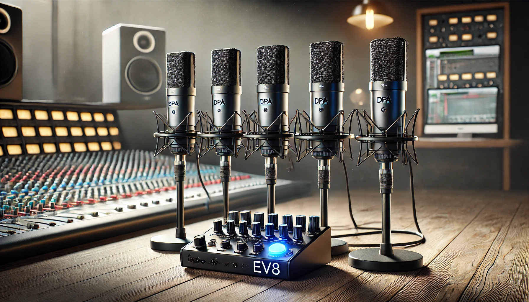 can i use 4 dpa microphones with ev8